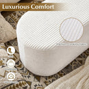 Upholstered Ottoman Bench with High-Density Sponge-Beige by LJGDeals