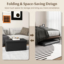 Upholstered Rectangle Footstool with PVC Leather Surface and Storage Function by LJGDeals