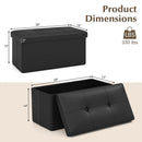 Upholstered Rectangle Footstool with PVC Leather Surface and Storage Function by LJGDeals