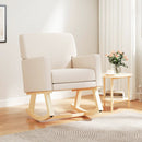 Upholstered Rocking Chair with and Solid Wood Base by LJGDeals