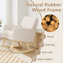 Upholstered Rocking Chair with and Solid Wood Base by LJGDeals