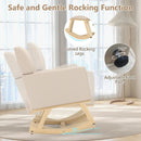 Upholstered Rocking Chair with and Solid Wood Base by LJGDeals