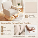 Upholstered Rocking Chair with and Solid Wood Base by LJGDeals