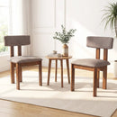 Upholstered Rubber Wood Dining Chairs Set of 2 with Curved Backrest by DirectDeals