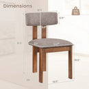 Upholstered Rubber Wood Dining Chairs Set of 2 with Curved Backrest by LJGDeals
