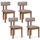Upholstered Rubber Wood Dining Chairs Set of 4 with Curved Backrest by LJGDeals