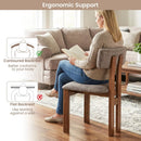 Upholstered Rubber Wood Dining Chairs Set of 4 with Curved Backrest by LJGDeals