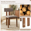 Upholstered Rubber Wood Dining Chairs Set of 4 with Curved Backrest by DirectDeals
