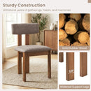 Upholstered Rubber Wood Dining Chairs Set of 4 with Curved Backrest by LJGDeals