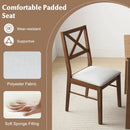 Upholstered Side Dining Chairs Set of 2 with Rubber Wood Frame by LJGDeals