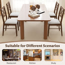 Upholstered Side Dining Chairs Set of 2 with Rubber Wood Frame-Brown