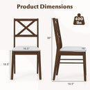 Upholstered Side Dining Chairs Set of 2 with Rubber Wood Frame by LJGDeals