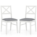 Upholstered Side Dining Chairs Set of 2 with Rubber Wood Frame by LJGDeals