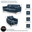 2 Pieces Upholstered Sofa Set with Removable Cushion Covers by DirectDeals