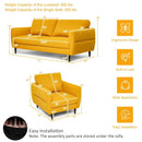 2 Pieces Upholstered Sofa Set with Removable Cushion Covers by LJGDeals