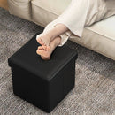 Upholstered Square Footstool with PVC Leather Surface for Bedroom by LJGDeals