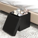 Upholstered Square Footstool with PVC Leather Surface for Bedroom by LJGDeals