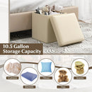 Upholstered Square Footstool with PVC Leather Surface for Bedroom by LJGDeals