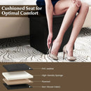 Upholstered Square Footstool with PVC Leather Surface for Bedroom by LJGDeals