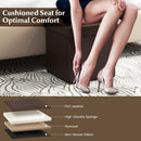 Upholstered Square Footstool with PVC Leather Surface for Bedroom by LJGDeals
