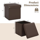 Upholstered Square Footstool with PVC Leather Surface for Bedroom by LJGDeals