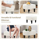 Upholstered Teddy Velvet Club Barrel Chair with Ottoman with Footrest by LJGDeals