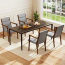 Upholstered Wooden Accent Chairs Set of 2 with High Back and Soft Cushion-Gray