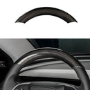 Upper / Lower Cover Steering Wheel Accessories for Tesla Model 3 / Y  -  Carbon Fiber Interior Mods