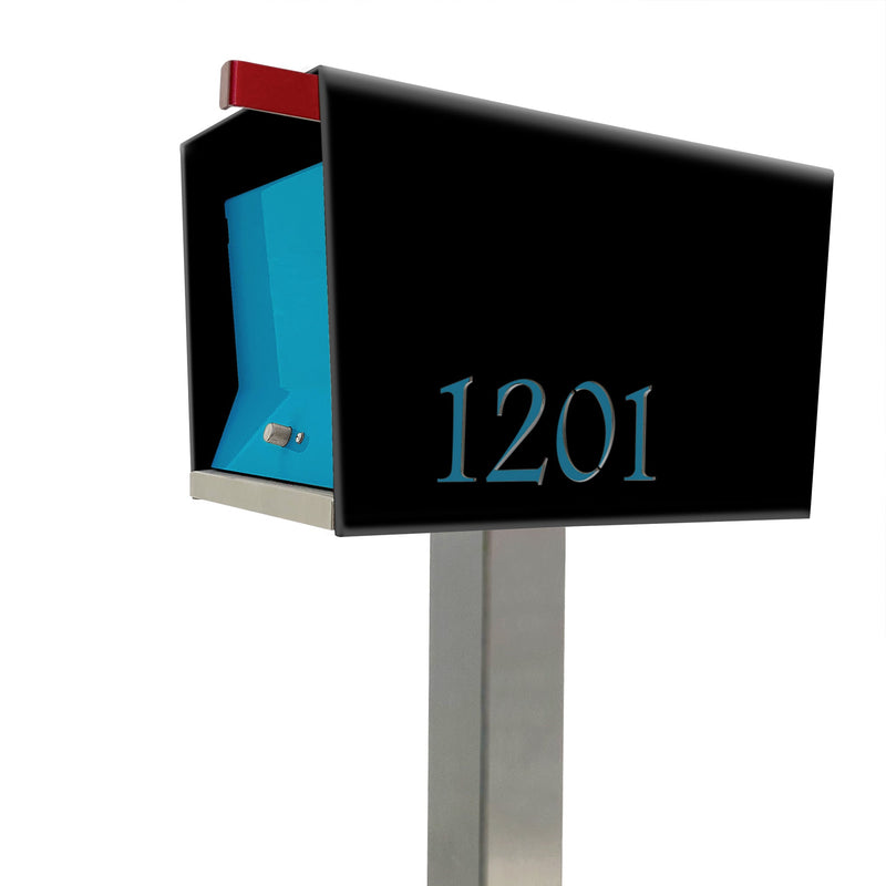 The Original UptownBox in JET BLACK - Modern Mailbox