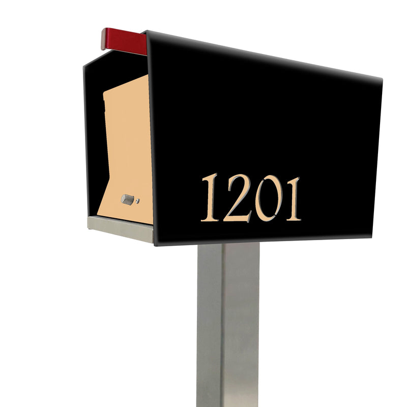 The Original UptownBox in JET BLACK - Modern Mailbox