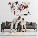 3D Luminous Colored Wooden World Map Urban