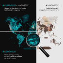 3D Luminous Colored Wooden World Map Urban