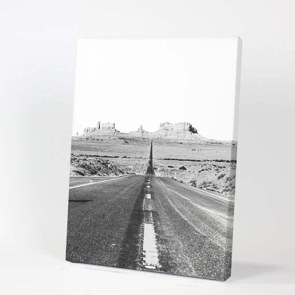 Utah Travel Black White Wall Art Print. Desert Road, photo 9 of 10