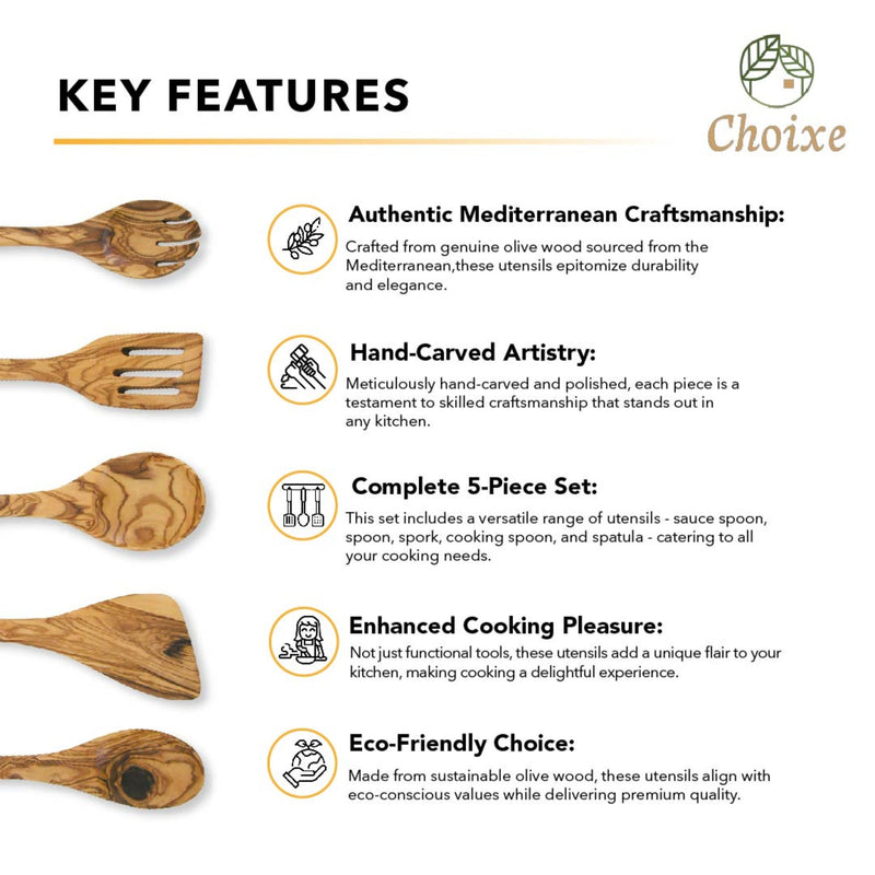 Olive Wood Kitchen Servers Set -5 pcs, photo 4 of 8