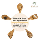 Olive Wood Kitchen Servers Set -5 pcs by Choixe
