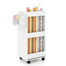 Utility Trolley with Open Shelves and 3 Drawers-White by LJGDeals