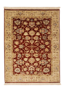 Wool w. silk Kumkapi red/ltgld 2x3