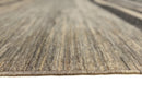 Modern Silk Striped Gabbeh (9'01"x11'11") natural/brown