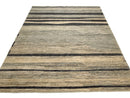 Modern Silk Striped Gabbeh (9'01"x11'11") natural/brown