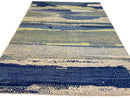Modern Afghan Gabbeh (9'02"x12'01") blues/green