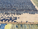 Modern Afghan Gabbeh (9'02"x12'01") blues/green