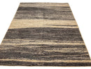 Modern Afghan Gabbeh (8'00"x9'10") dark natural/undyed