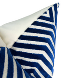 Vanderbilt Velvet Pillow Cover in Navy Blue, Schumacher Textiles