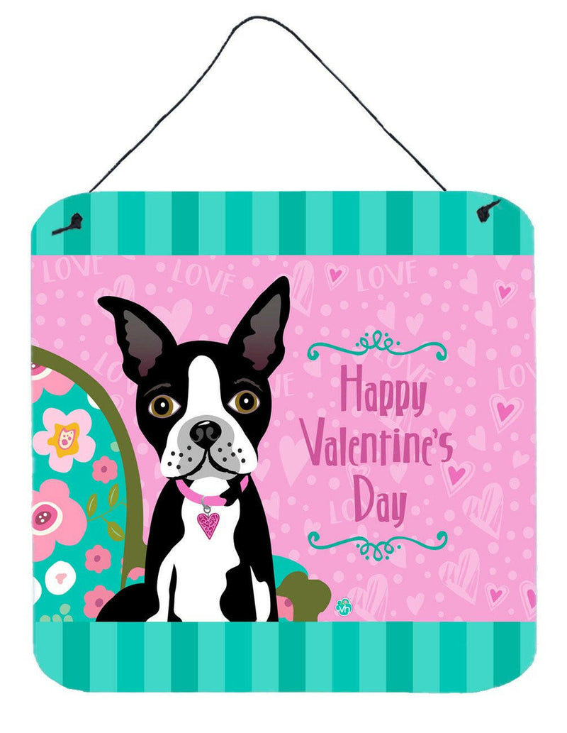 Happy Valentine's Day Boston Terrier Wall or Door Hanging Prints VHA3001DS66