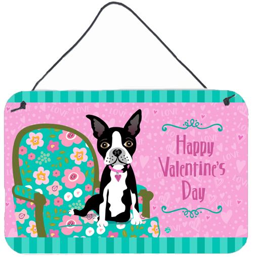 Happy Valentine's Day Boston Terrier Wall or Door Hanging Prints