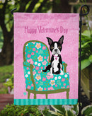 Happy Valentine's Day Boston Terrier Garden Flag - Outdoor Decorative Yard Flag VHA3001GF