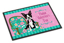 Happy Valentine's Day Boston Terrier Doormat - 24x36 Decorative Floor Mat – Indoor/Outdoor Rug with Artistic Flair VHA3001JMAT
