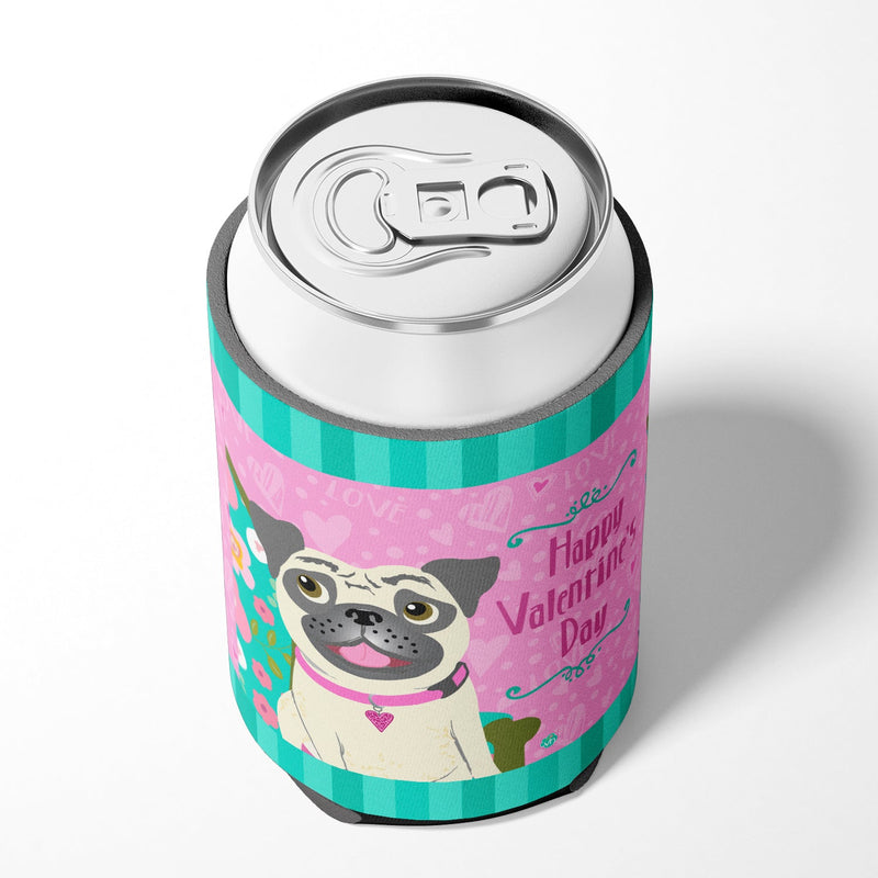 Happy Valentine's Day Pug Can or Bottle Hugger VHA3002CC