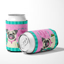 Happy Valentine's Day Pug Can or Bottle Hugger VHA3002CC