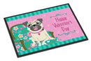 Happy Valentine's Day Pug Doormat - 24x36 Decorative Floor Mat – Indoor/Outdoor Rug with Artistic Flair VHA3002JMAT